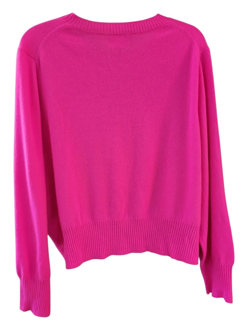 J. Crew Women's Cashmere Shrunken Crewneck Sweater in 'Neon Flamingo' - Size 3X